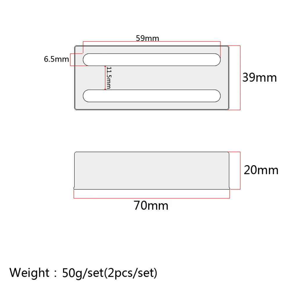 

2Pcs Dual Coil Guitar Pickup Covers Metal Replacement Parts Easy Install for Electric Guitar Repair DIY Golden