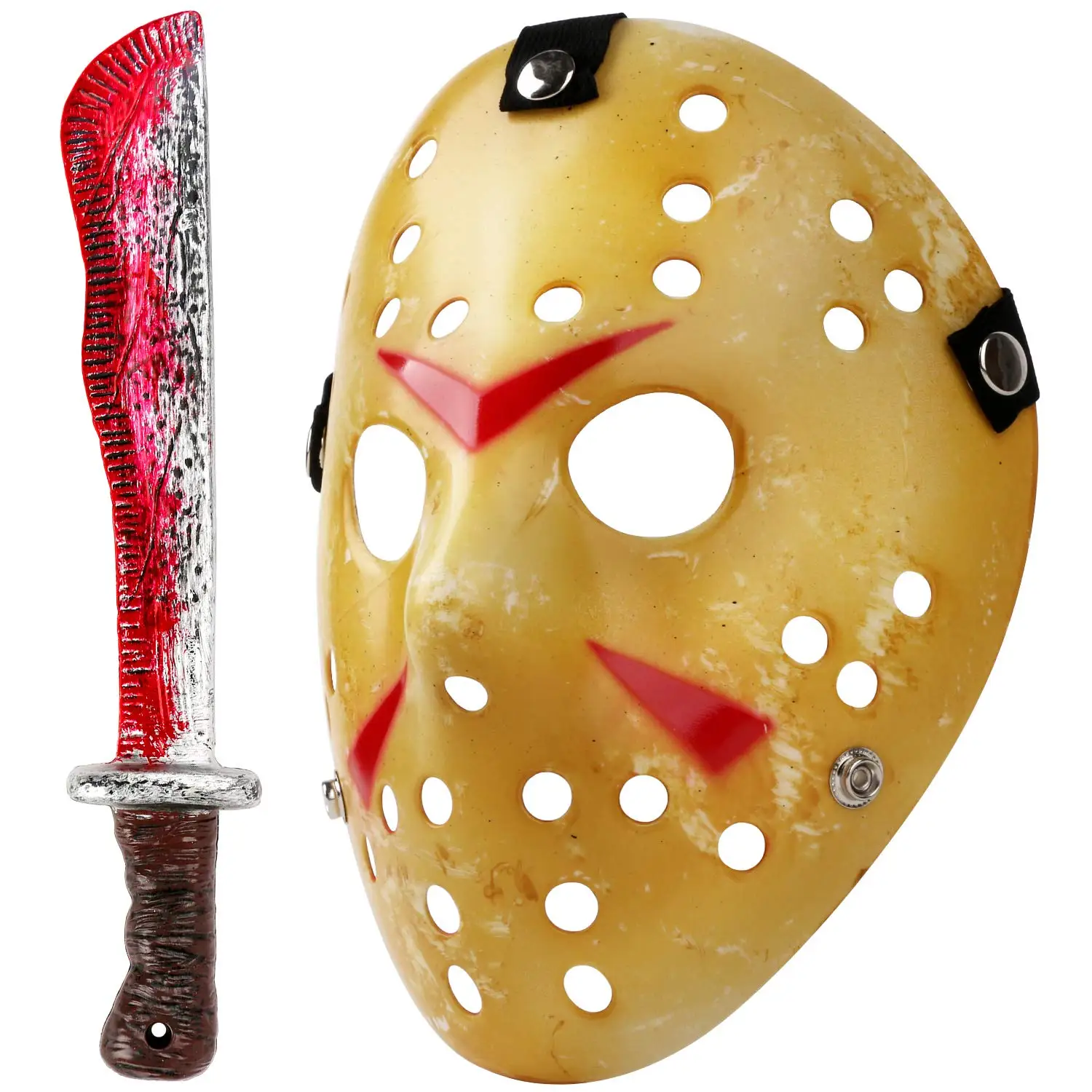 Maska Hokejowa Landisun Mosqueda Cosplay Machete Kostium Horror Halloween Dla Dorosłych Mężczyzn Prezent Film