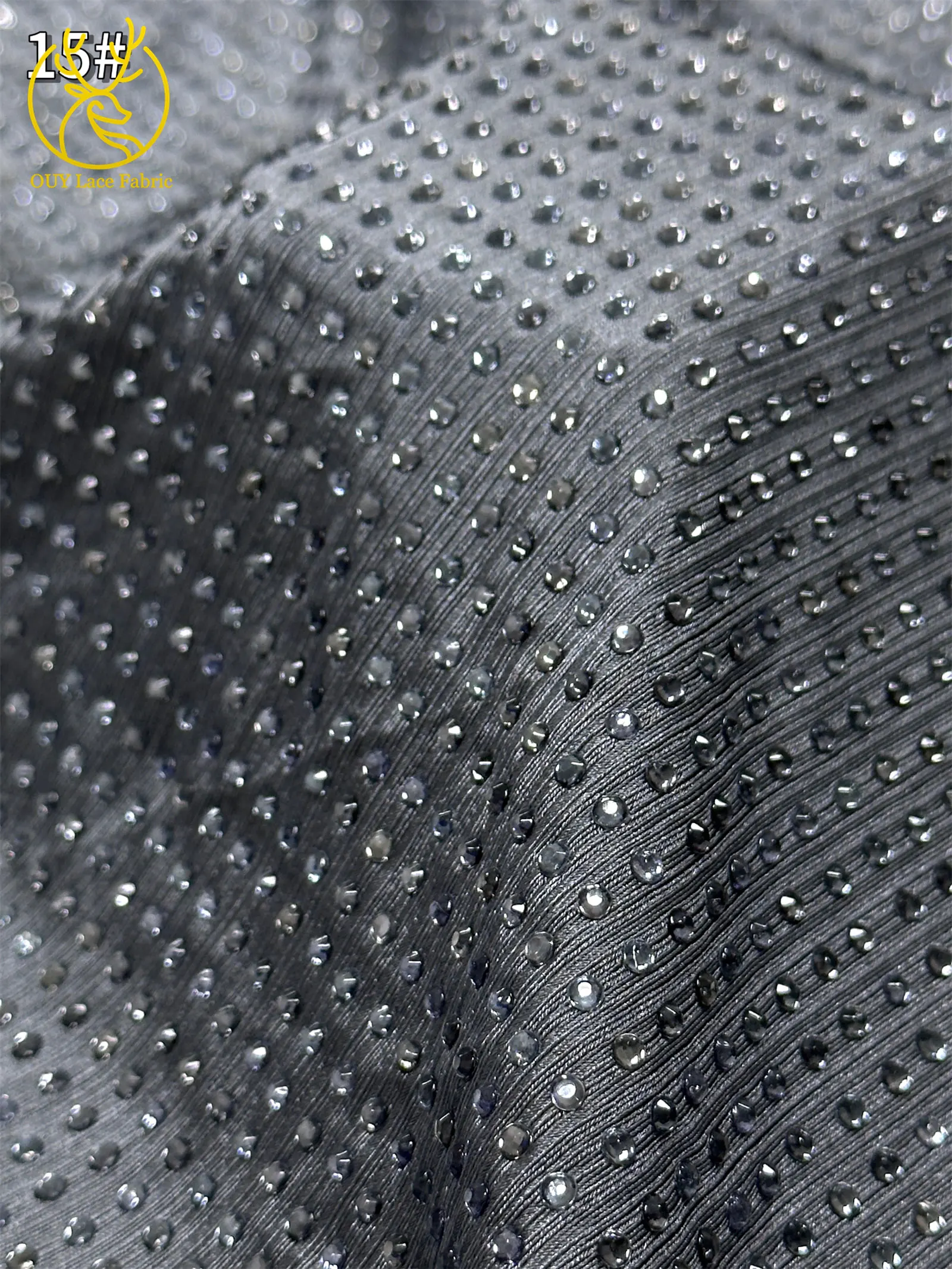 2025 Latest Luxury Water Diamond Head Elastic Fabric High-end Sparkling Embellishment Suitable for Women's Party Evening Dresses