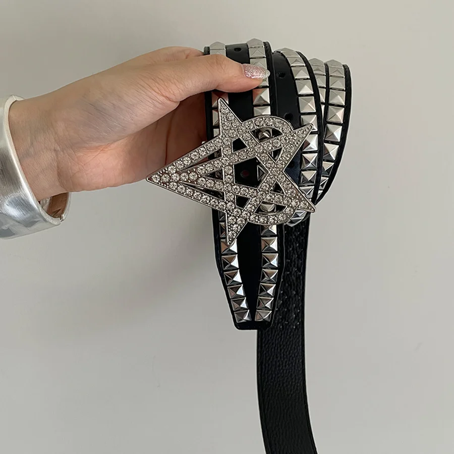 Y2K Wide Waist Belt for Women - 2026 New Edgy Denim Belt, American Hot Girl Style Chunky Jeans Accessory