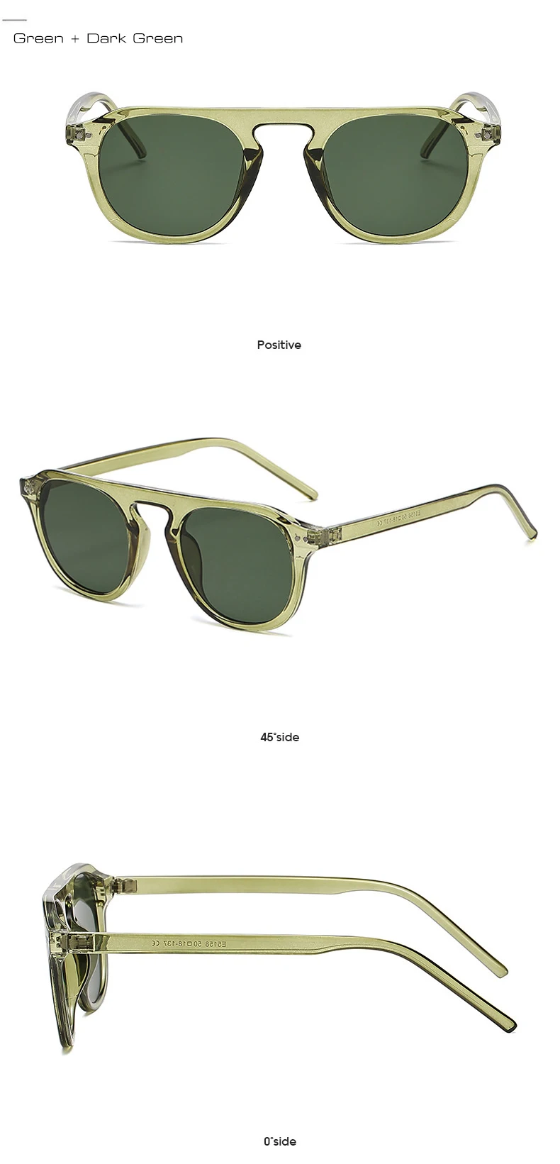 SO&EI Retro-Sonnenbrille mit quadratischen Nieten für Herren, modisch, dunkelgrün, UV400, trendige Damen-Sonnenbrille – Detail 7