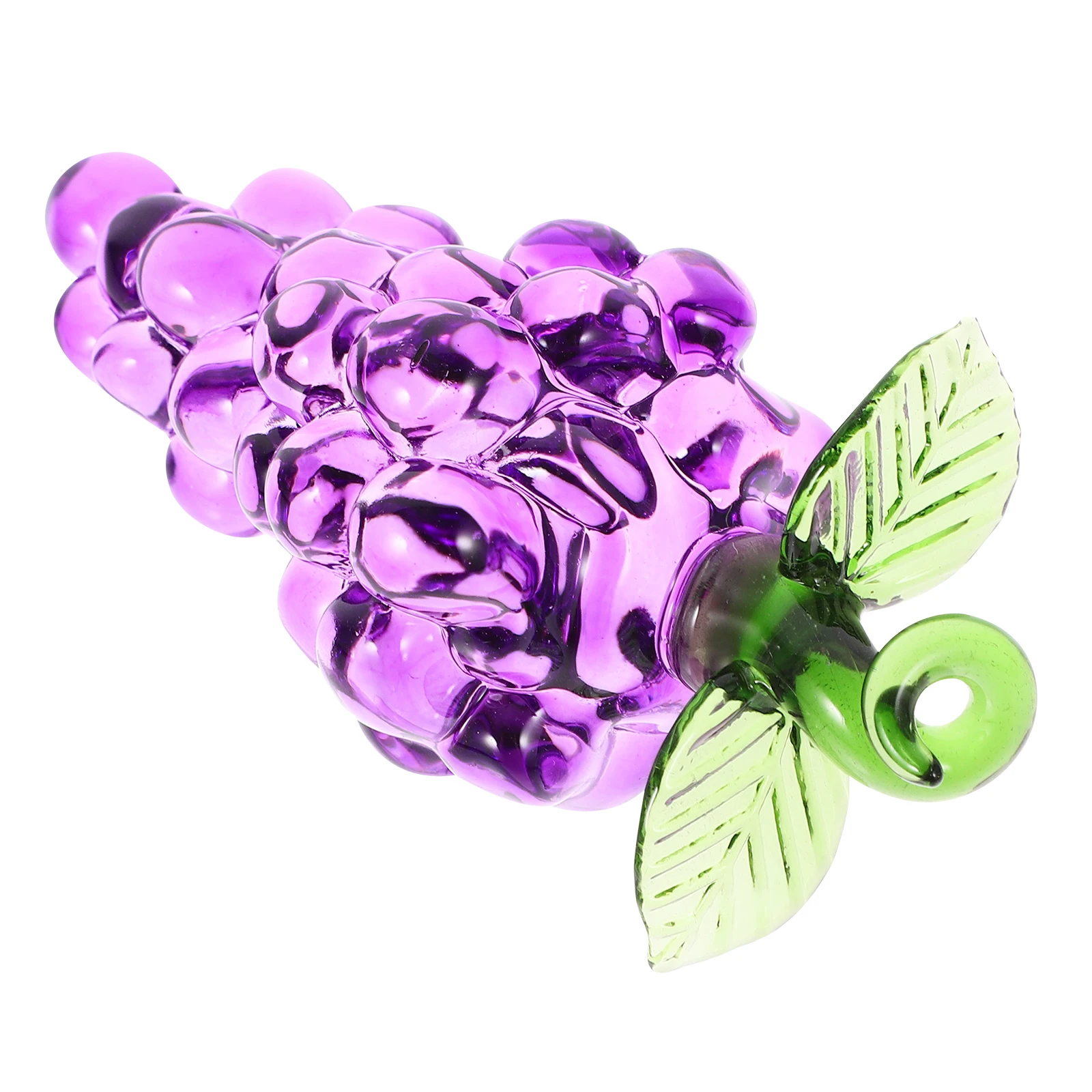 

Crystal Grape Ornament Artistic Tabletop Crystal Fruit Decor Compact Design for Living Room Office Birthday Gift