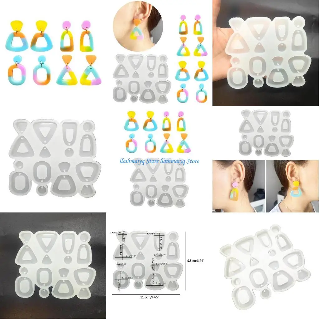 

573b Геометрическая серевка для формы ожерелья подвеска для кристаллической эпоксидной смолы силикон плесень силикон