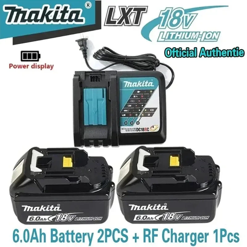 New Genuine Origina Makita 18V 6ah Power Tools Li-ion Rechargeable LXT battery BL1860B BL1850 BL1840 for 18V with Power Tools