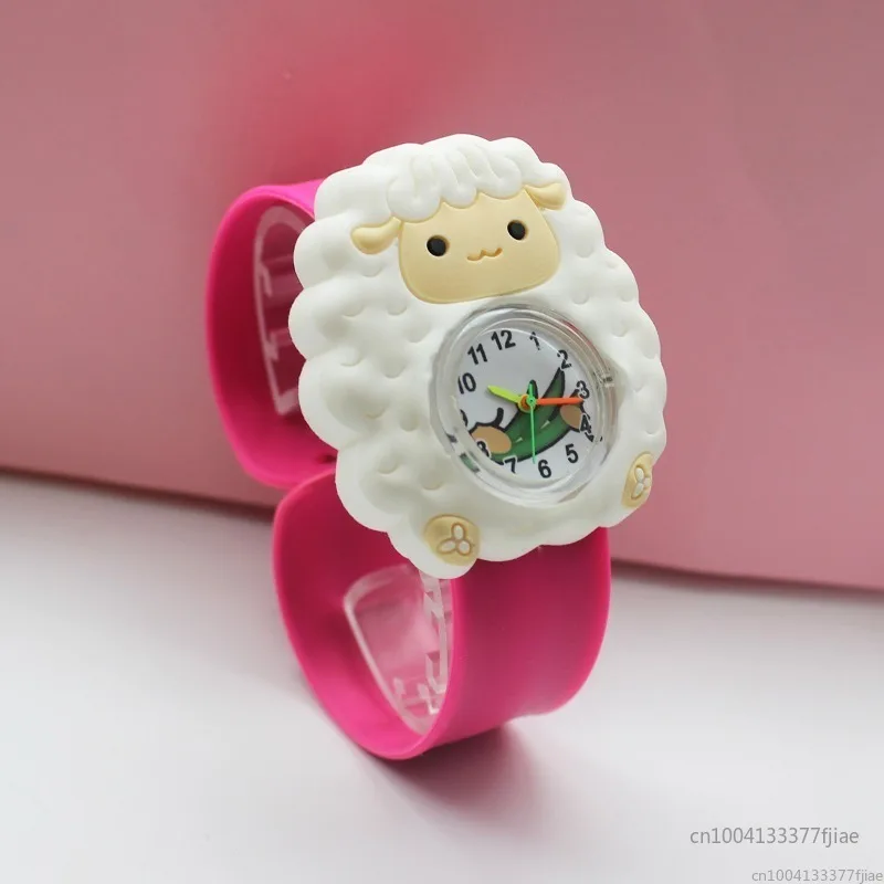 Baby Watch 3D Cartoon Kids Birthday Gift Old Girl Boy Children Study Time Toy Clock Free Spare Battery Women Watch