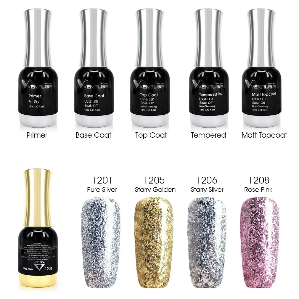 120 stücke/Kit Ven alisa VIP Nagellack # Weihnachts gel 12ml Lack Gel politur glänzend wunderschöne Farbe Nagel Gel Emaille Set – Detail 6
