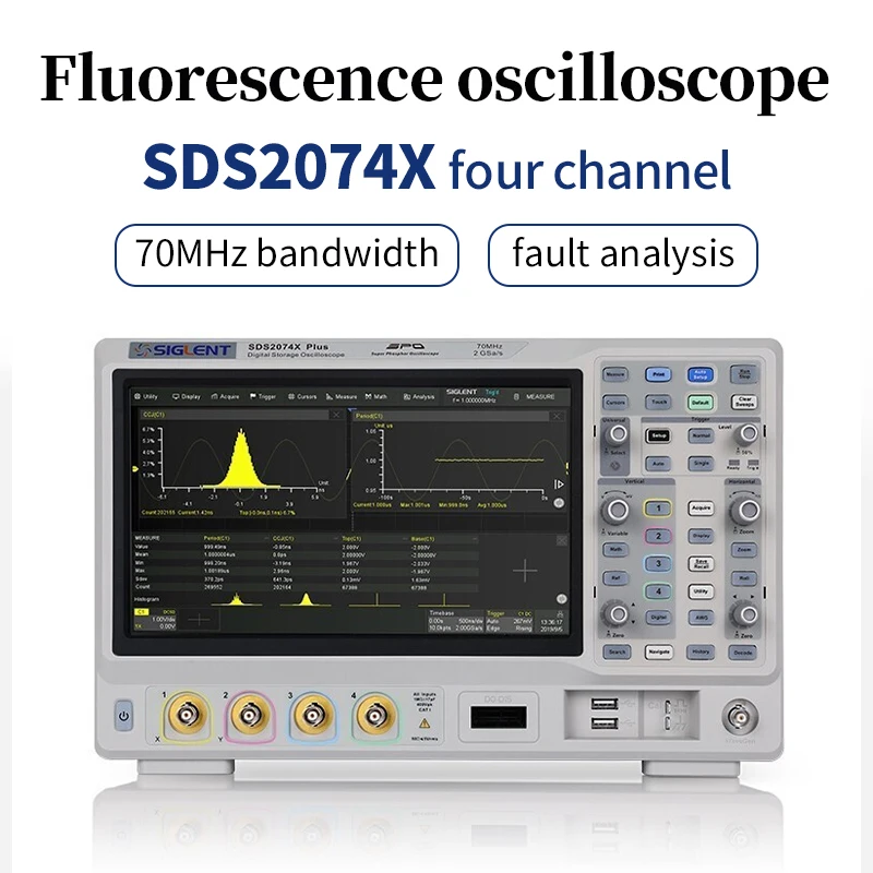 Oscilloscope 200M deep storage with multiple protocols decoding touch screen SDS2074X Plus