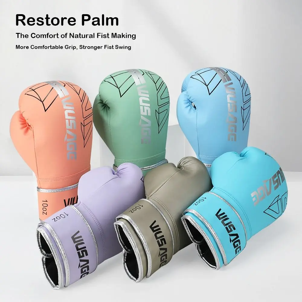 

Fashion PU Boxing Gloves Breathable Professional Kickboxing Gloves Resistant to Impact Comfortable MMA Gloves for Kids Adults