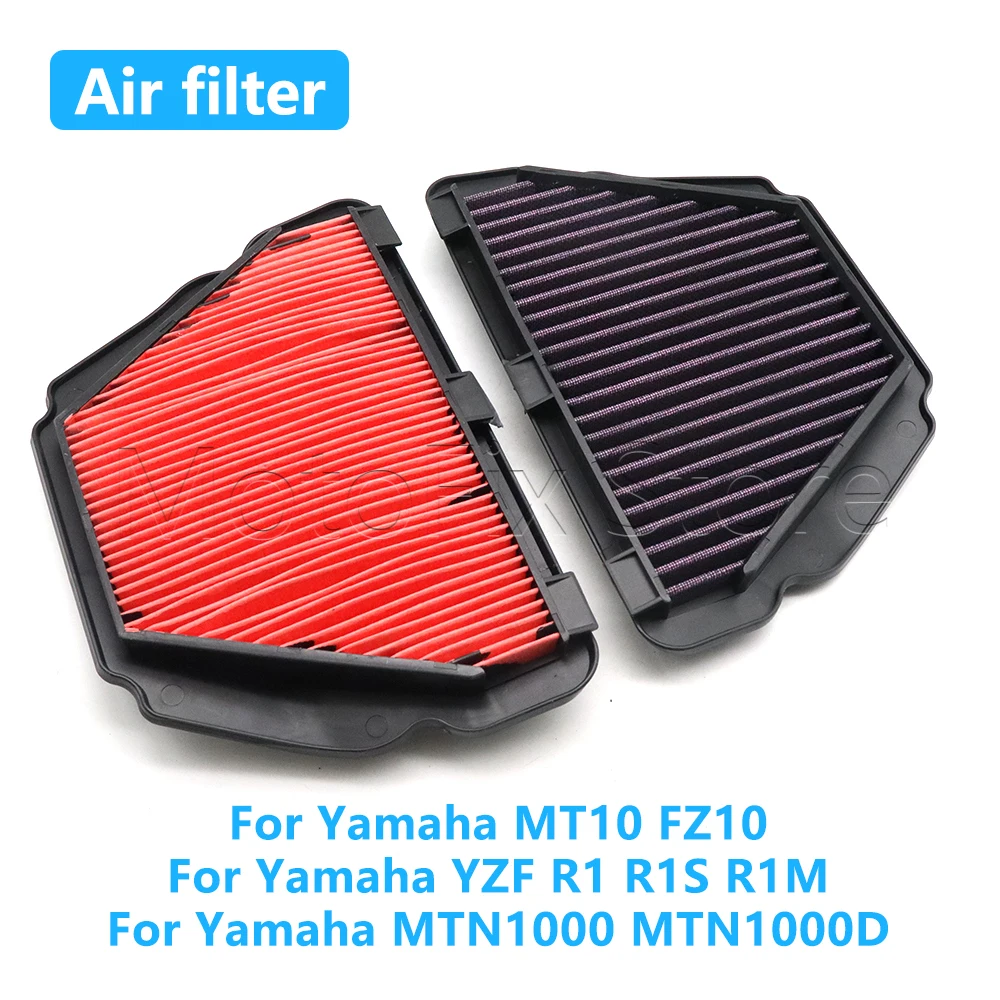 Motorcycle Accessories Air Filter Intake Cleaner For Yamaha YZF R1 R1S R1M MTN1000 D MT10 FZ10 YZF-R1 60th YZF R1 S M 2015-2025