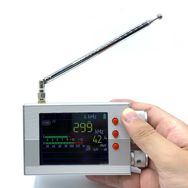 Rádio elegante de todas as bandas TEF6686 3.2 Polegadas LCD Receptor de ondas curtas portátil LW/MW/SW/FM/AM Alto-falante embutido com antena