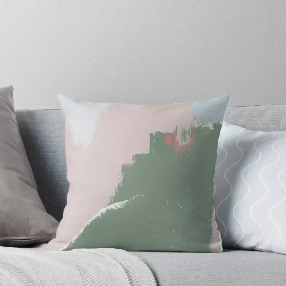 

Modern Abstract Art Painting in Sage Green & Blush Pink Throw Pillow pillow cover christmas covers for pillows pillow