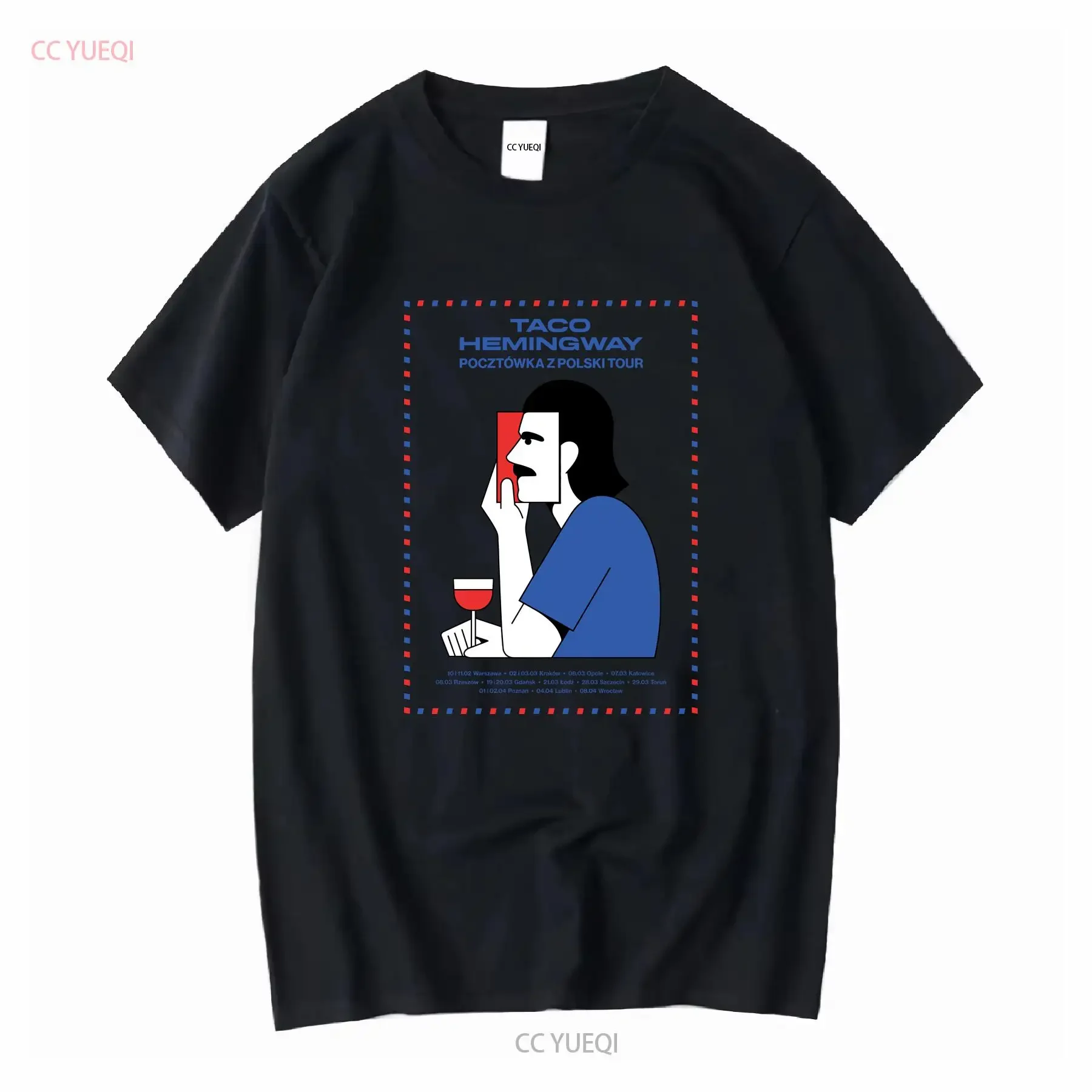 تاكو هيمينغواي تي شيرت للجنسين S 5XL خمر غسلها تنفس أنيق للجنسين تنوعا مصمم الملابس أوم الجرافيك الموضة #1