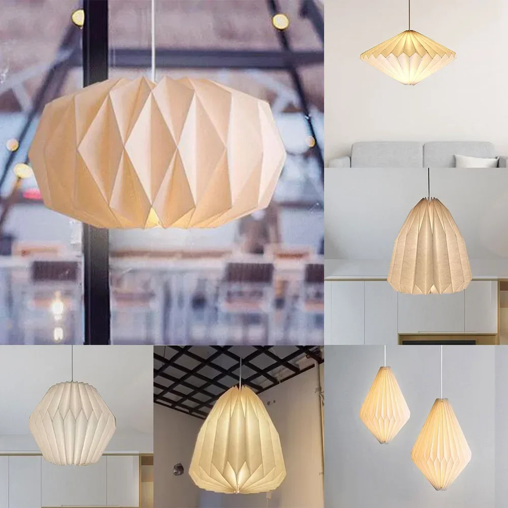 

1PC Creative Origami Ceiling Lamp Shade Living Room Restaurant Cafe Hanging Cover Nordic Style shade Bedroom Decoration