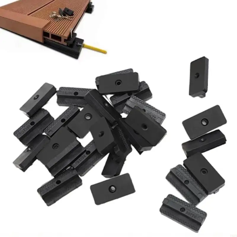 100pcs Heavy Duty Deck Clips Weatherproof Plastic Fasteners Quick Installation for Composite Flooring Assembly