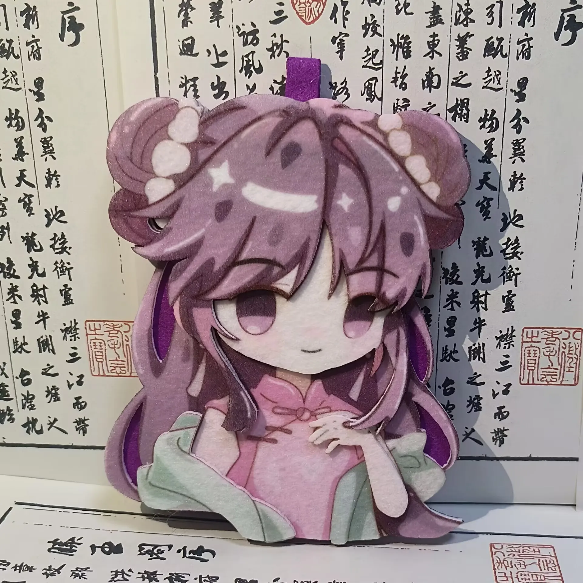 ملاحظات Grave Robbery، سلسلة مفاتيح على ظهره كرتونية لطيفة قلادة غير منسوجة من المشجعين المحيطيين' Wu Xie، Zhang Qiling، Huo Xiuxiu '