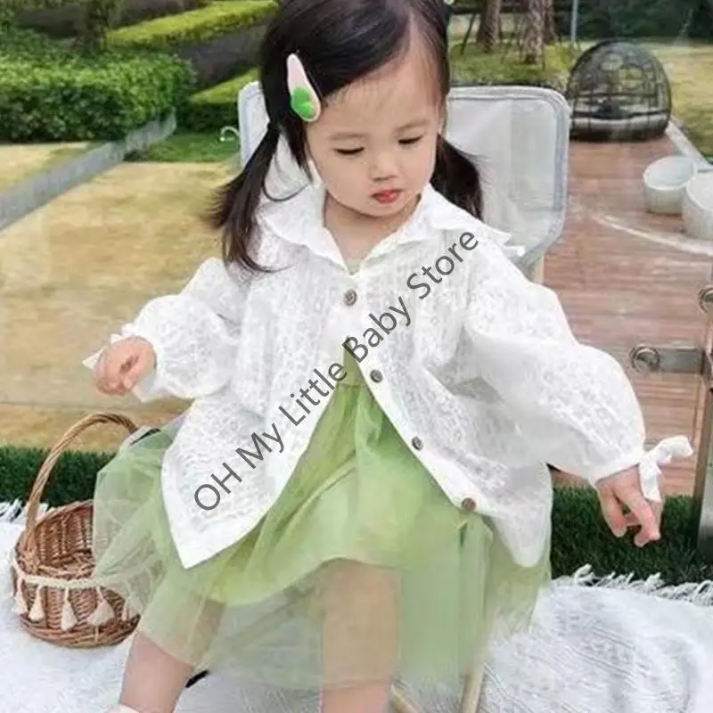 

M76C Stylish Girls’ Lightweight Sun Safety Trendy Long Sleeve Hooded Outerwear for Little Baby in Warm Weather