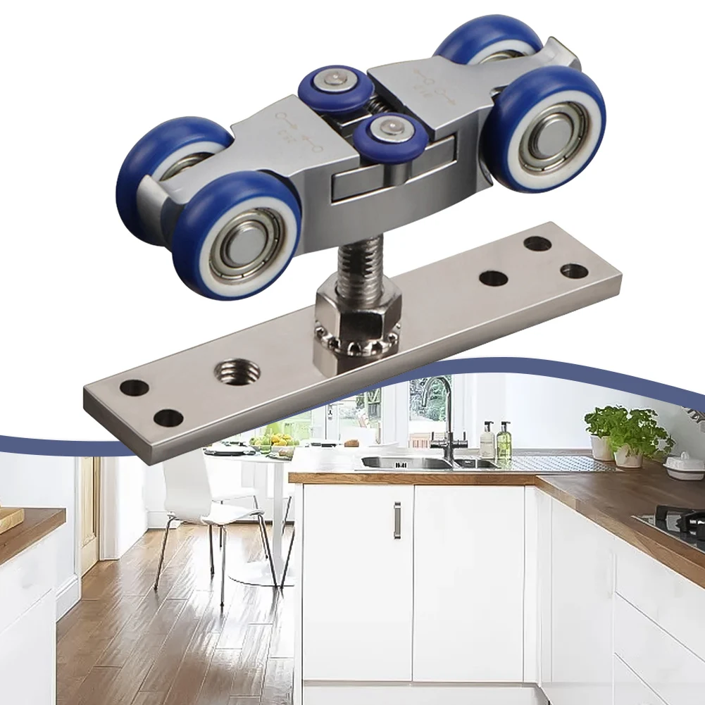 1pc Folding Door Hanging Wheel Thickened Door Hardware Accessories High-Quality Rail Pulley For Home Wood Door Smooth Sliding