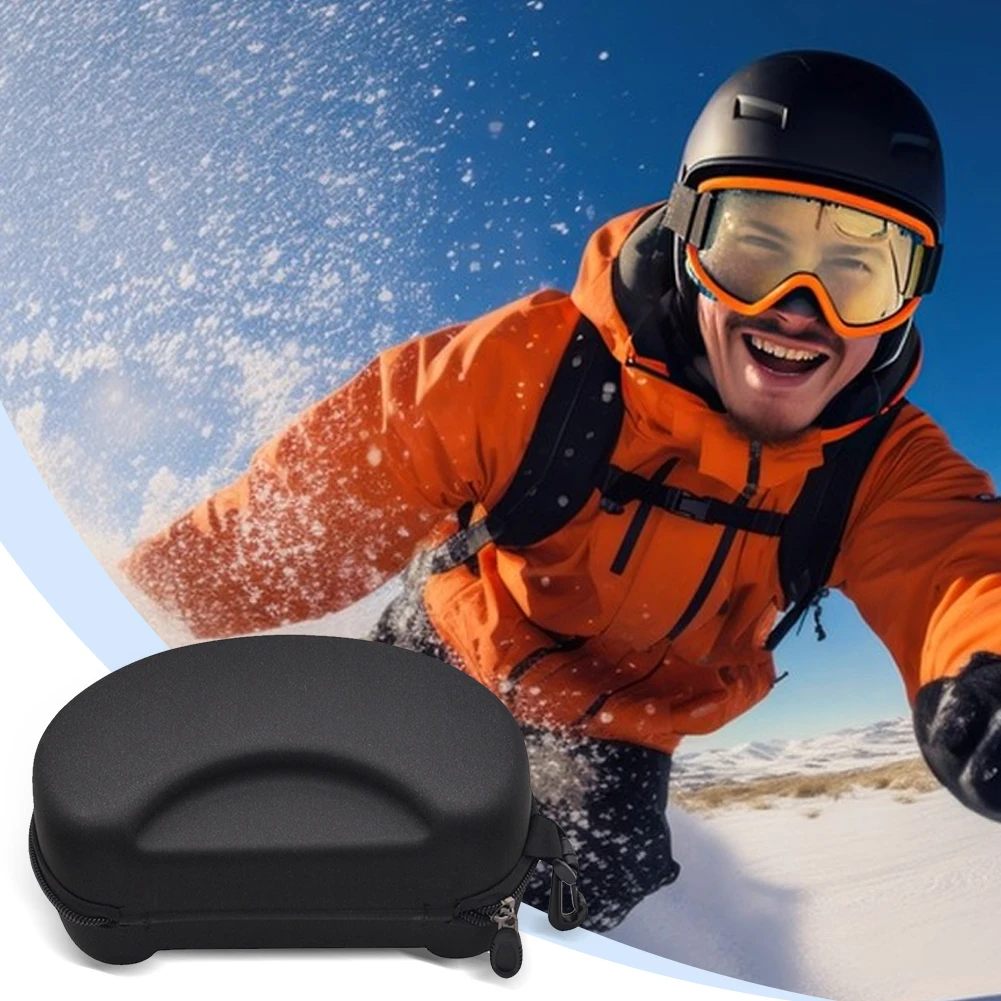 Caixa de óculos de snowboard, à prova d'água, estojo de transporte, à prova de poeira, armazenamento de óculos de esqui para neve e esportes aquáticos