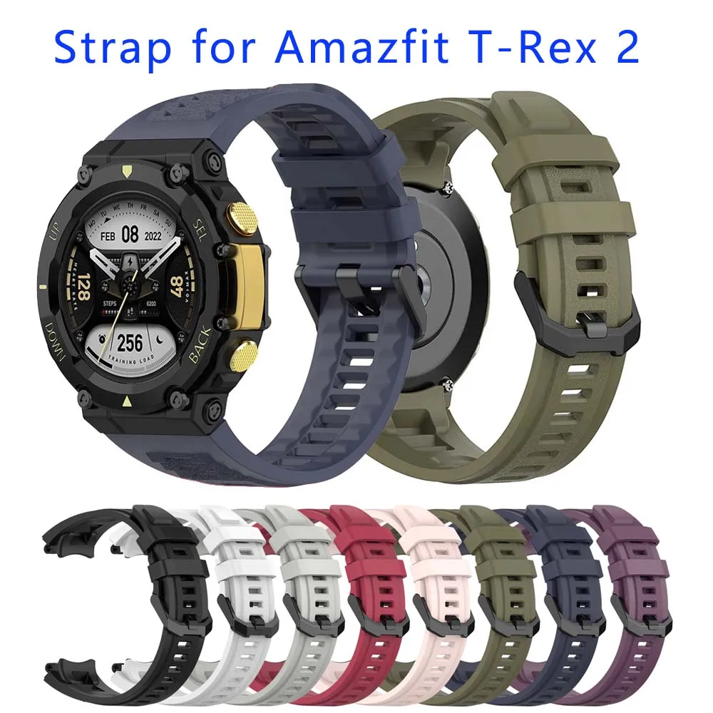 

Strap for Amazfit T-Rex 2 Band Silicone Soft Wristband for Huawei Amazfit T Rex 2 Smart Watch Replacement