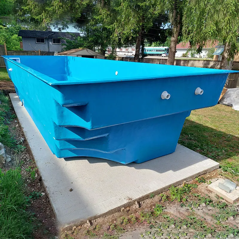 Precio bajo al aire libre, decoración integrada para el jardín, patio trasero, bajo el suelo, piscina familiar de fibra de vidrio de 4 metros