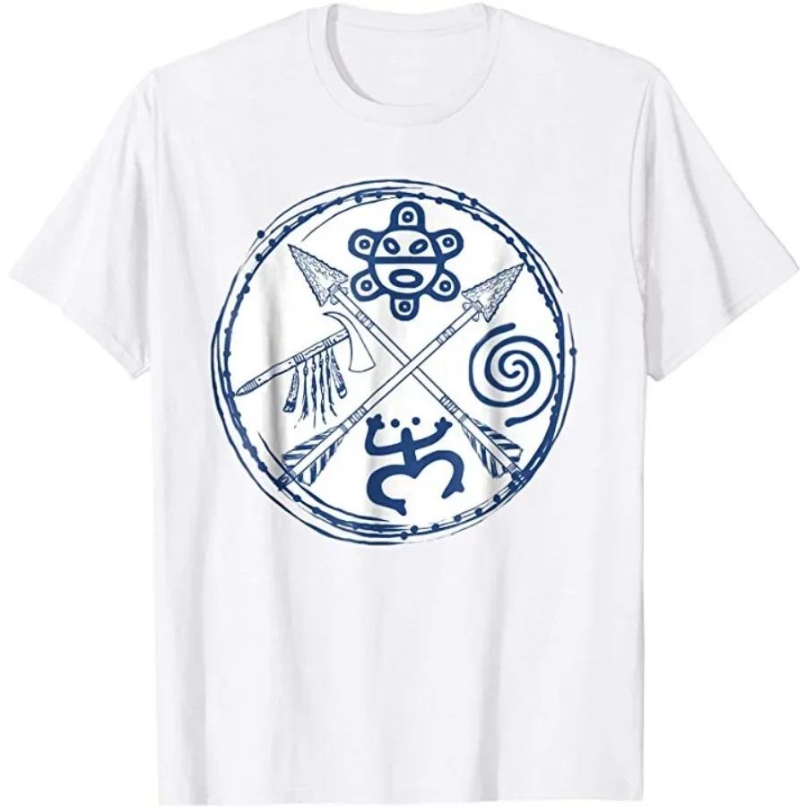 

Fashion Puerto Rico Taino Symbols T-Shirt 100% Cotton O-Neck Short Sleeve Summer Casual Mens T-shirt Streetwear