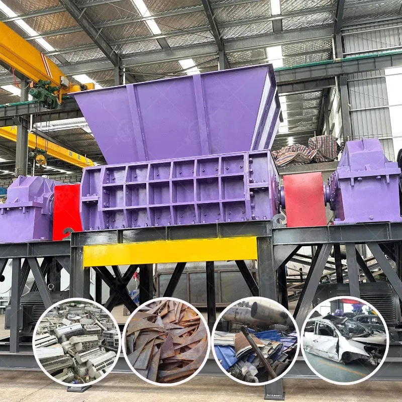 Customized Waste metal shredder Large Scrap Furniture Appliances Car Body Scrap Bicycle Color Steel Tile Shredder Machine