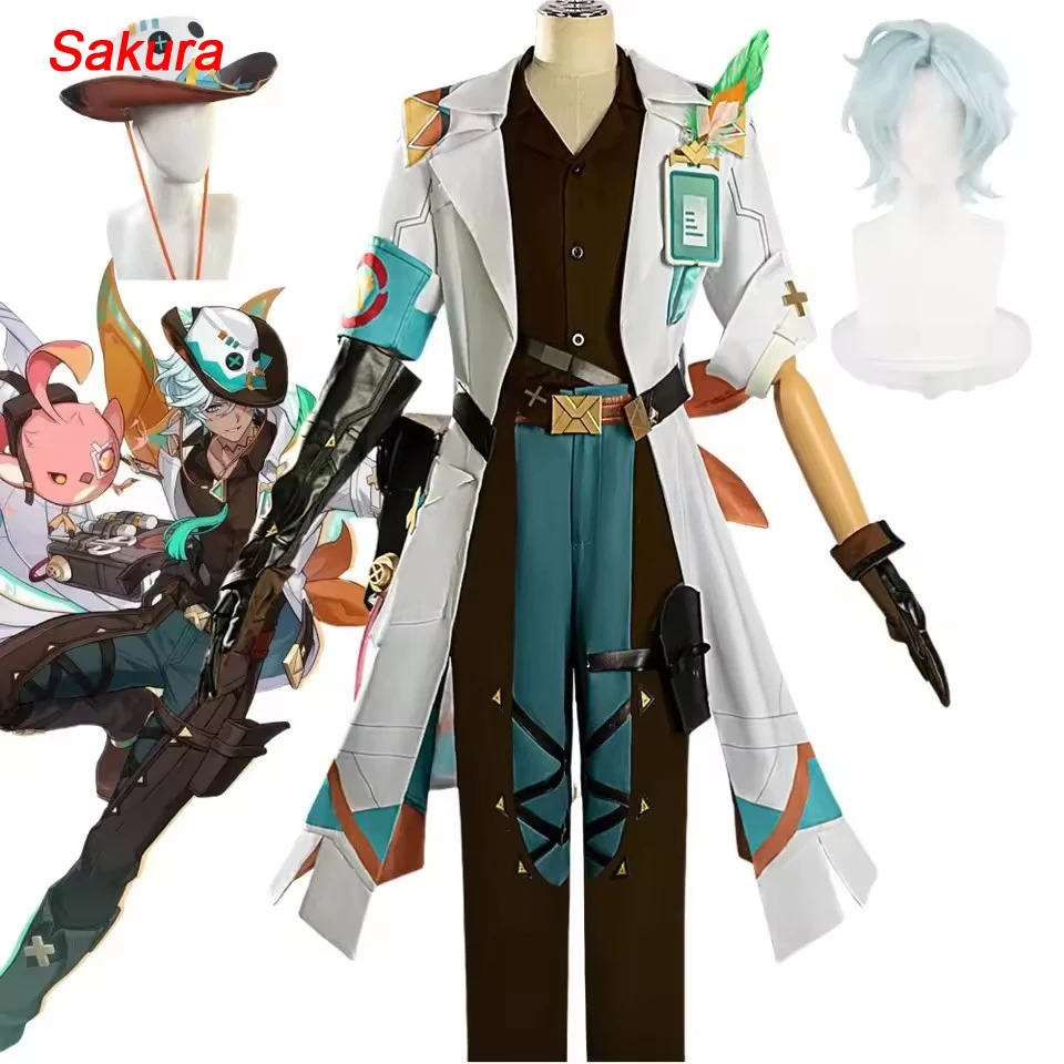 

Anime Ifa Cosplay Game Genshin Impact Costume New Role Ifa Wig Uniform Hat Outfit Set Halloween Party Play Clothing for Men
