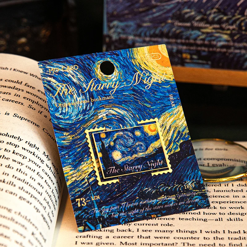 Chaoyu World Famous Paintings Metal Bookmarks High-End Exquisite Van Gogh Monet Oil Painting Book Clips Student Reward Small Gifts