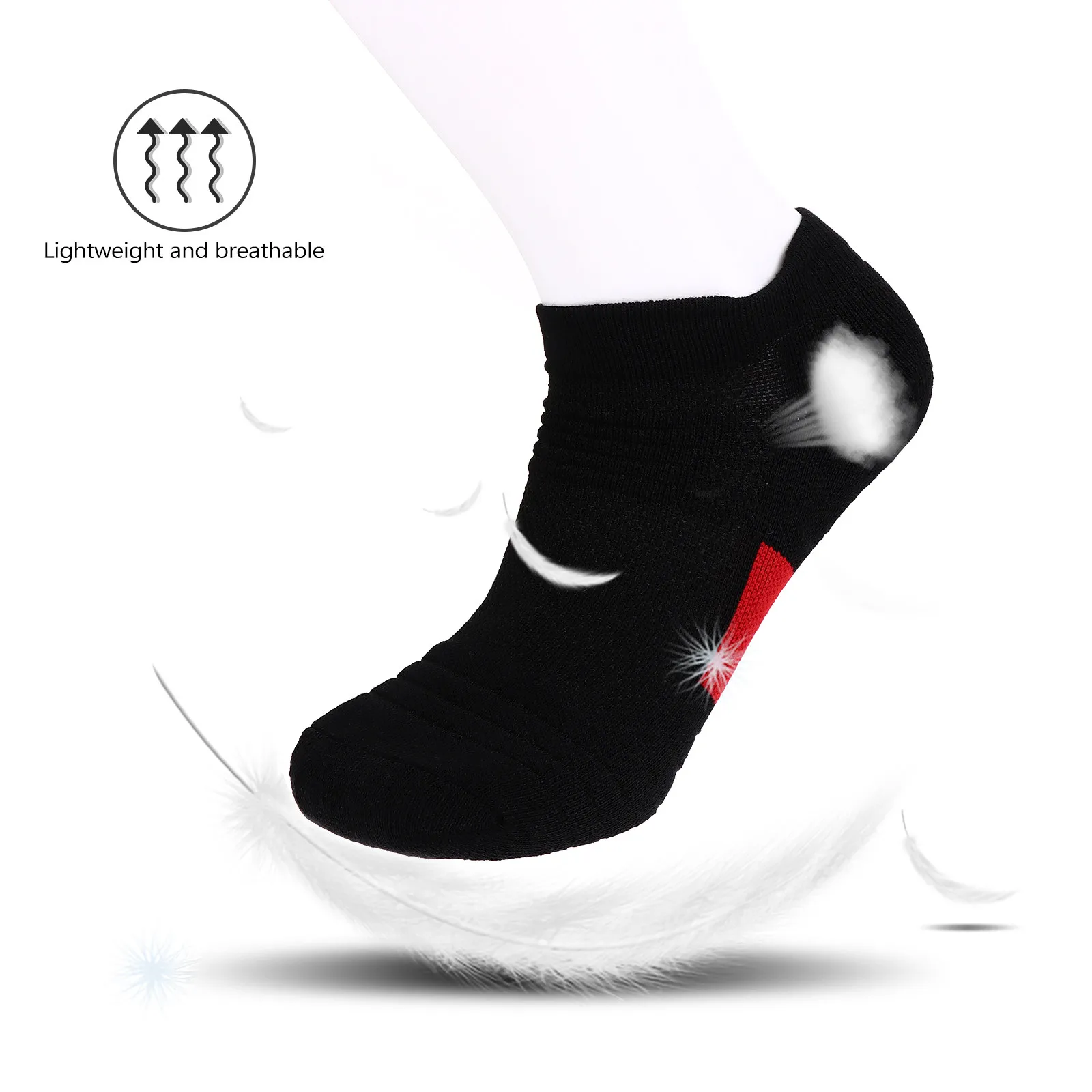 

3Pairs Basketball Quick Dry Low Cut Anti-Skid Socks for Men Breathable Sports Cotton Boat Socks Comfortable Summer Wear