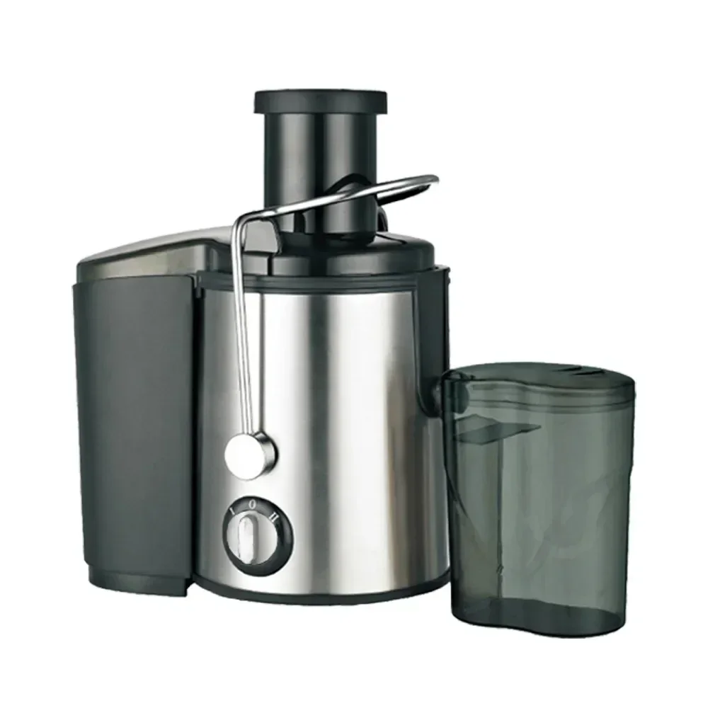 Small silver juicer, lightweight round stainless steel residue, delicate separation knob type household juicer