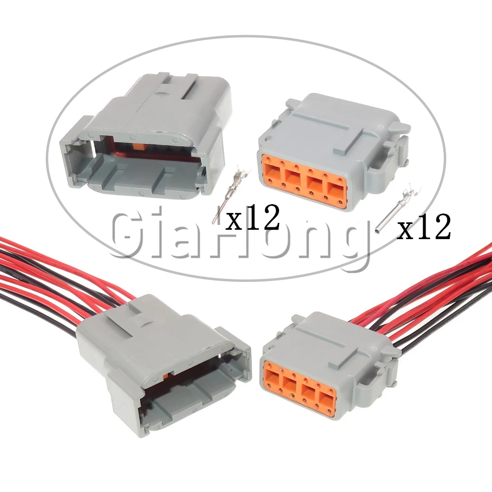 1 Set 12 Way Parts DTM04-12P ATM04-12P DTM06-12S ATM06-12S AC Assembly Automobile Sealed Socket High Quality Car Wire Connector