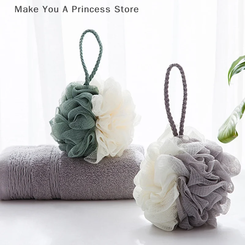 Zachte Mesh Bad Kanten Ballen Huidreinigingsborstel Douchebladerdeeg Body Cleaner Exfoliërende Scrubbers Badbloem Badaccessoires