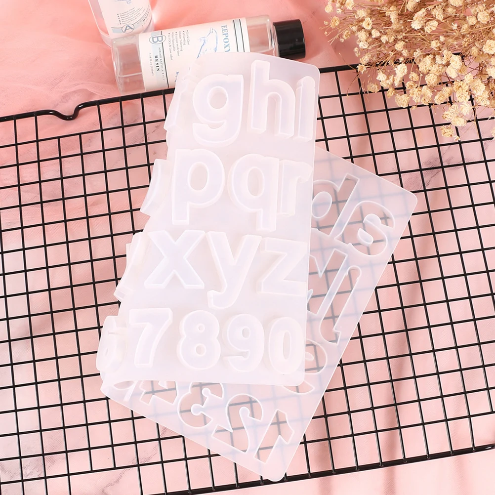

Alphabet Numbers DIY Silicone Diy Crystal Epoxy Resin Mold Handmade Epoxy Resin Jewelry Making Tool Non Stick Letter Cakes Soap