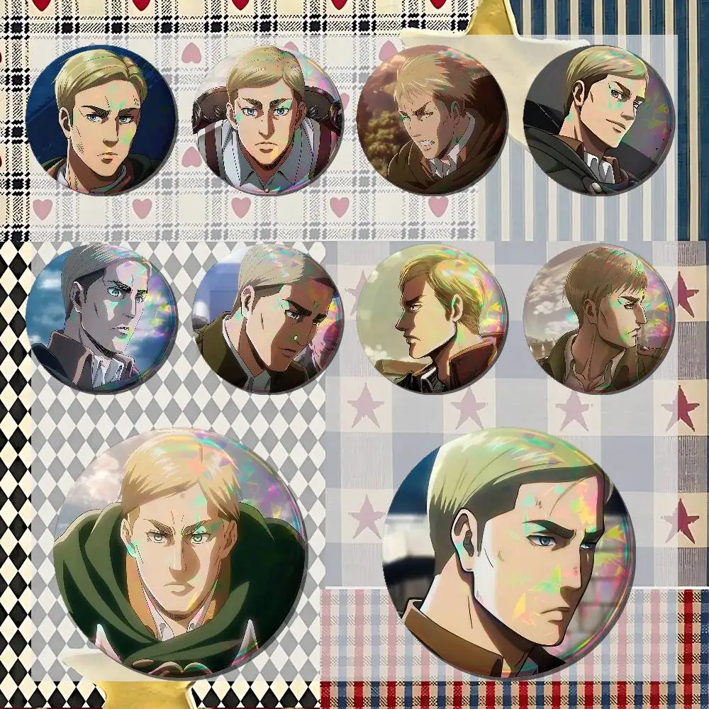 Cartoon E-Erwin S-Smith Badges Tinplate Soft Button Pin Brooch Metal Badge Custom Jewelry Accessories Hat Bag Lapel