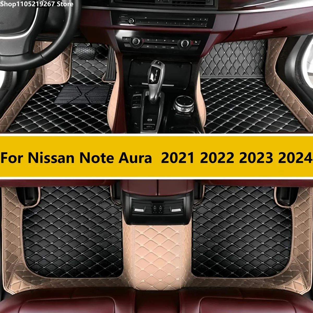 

Автомобильные коврики для Nissan Note Aura 2021 2022 2023 2024, водонепроницаемые подушечки, автомобильный коврик Alfombrillas Coche, автомобильные аксессуары