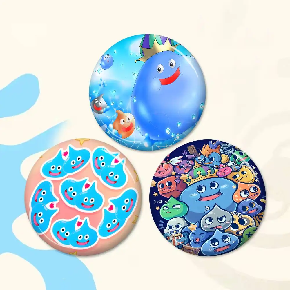 D-Dragon Quest Slime Soft Button Pin Bright Printed Icon Gift For Friends Badge Collar Brooch Lapel Pin Metal