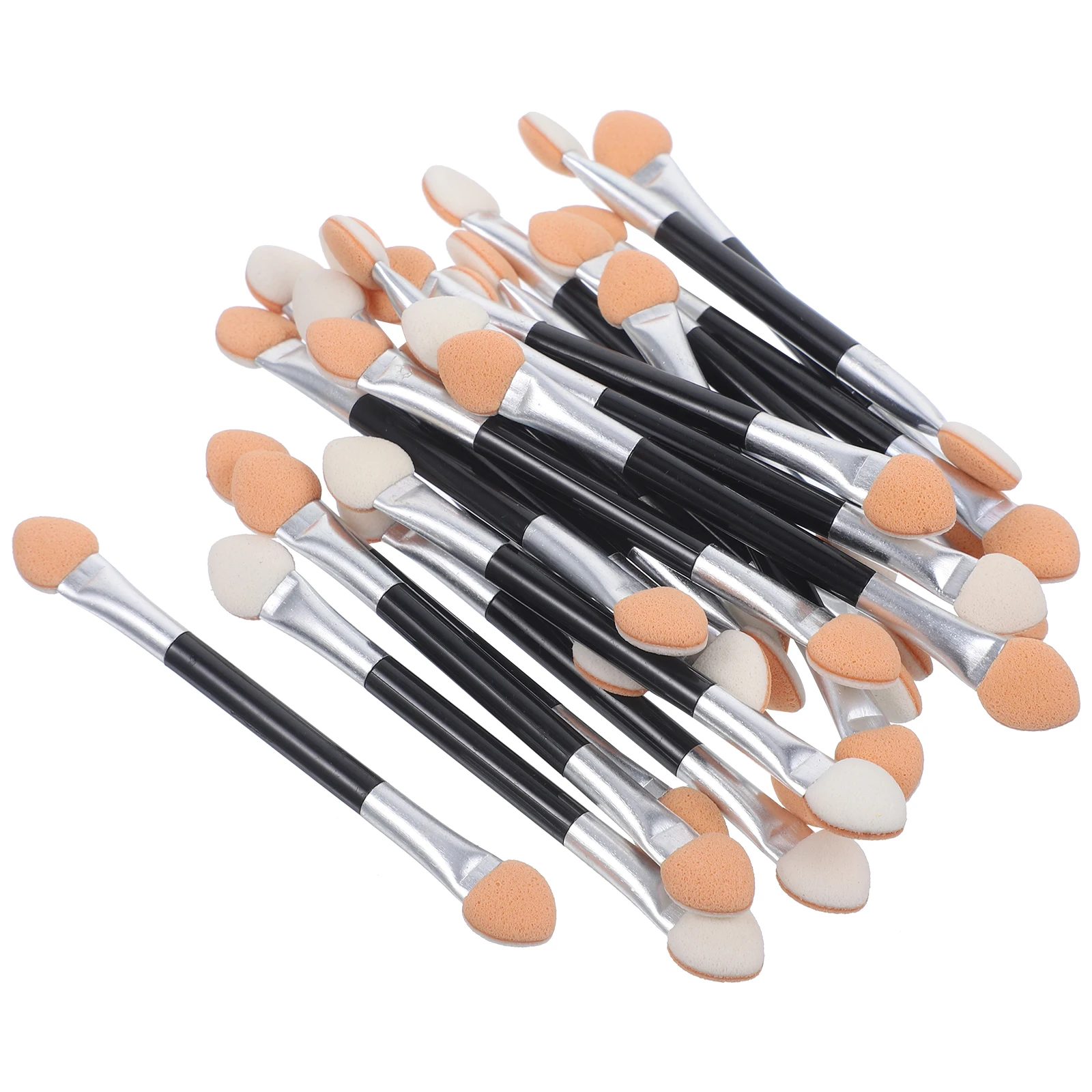 

24pcs Makeup Sponge Stick Disposable Eyeshadow Brushes Applicator Tools Lightweight Easy to Use Carry Eye Shadow Apply