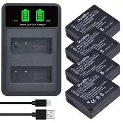 Durapro DMW BLG10E BLG10 BLE9E BLE9 Battery DMW-BLG10 DMW-BLE9 Bateria + Charger for Panasonic LUMIX GF5 GF6 GX7 LX100 GX80 GX85