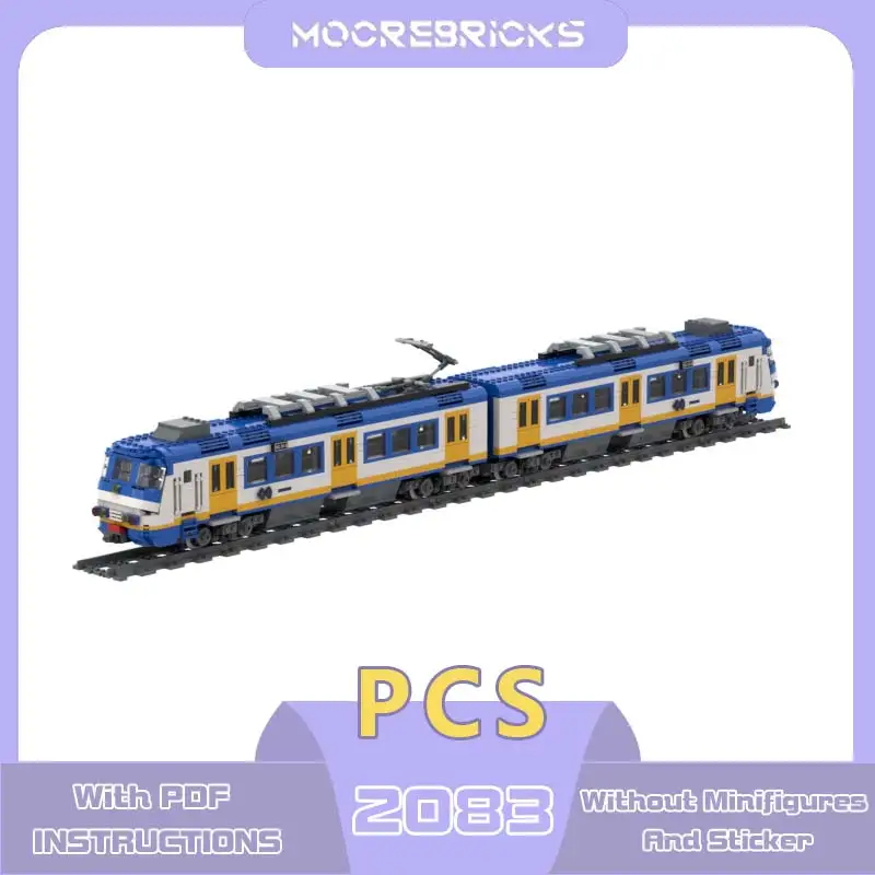 Urban Rail Train NS SGMm Modern Passenger Vehicle Building Blocks Model High-tech Toy Bricks Children's Commemorative Gift