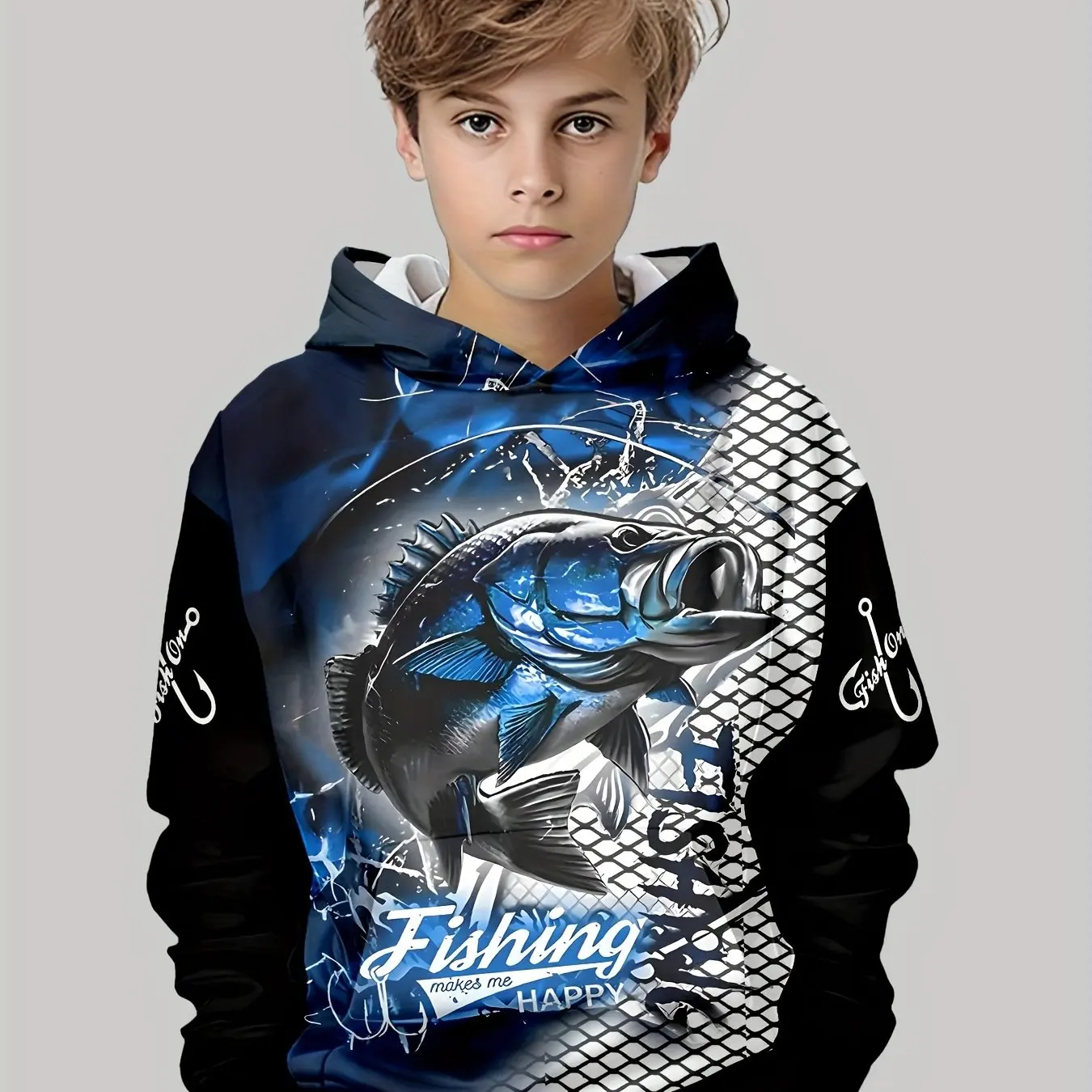 Kids Clothes Boys Hoodies Long Sleeve Creative 3D Fish Print Children  Spring Fall Clothes Casual Stylish Outdoor Boys Clothing - AliExpress 1501