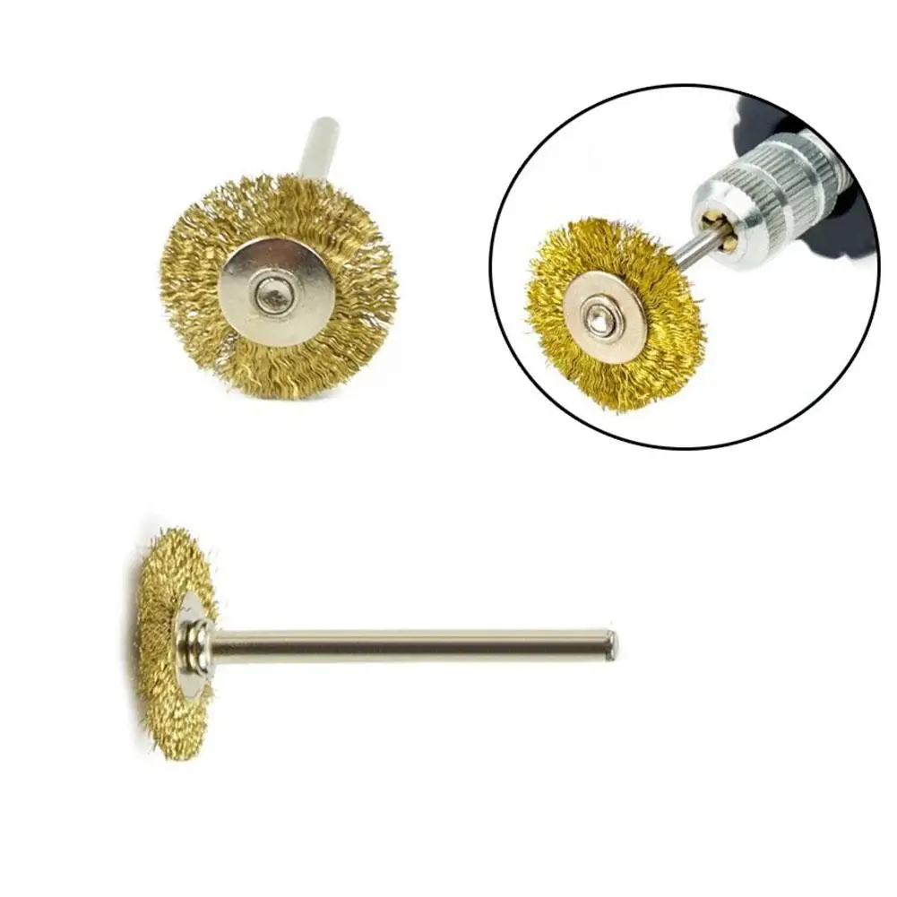 Imagem -05 - Substituição da Haste das Escovas 22 mm da Roda do Fio do Aço dos Peças Escova de Polimento mm para a Broca Elétrica Moedor Ferramentas Giratórias Acessórios 20 Peças de