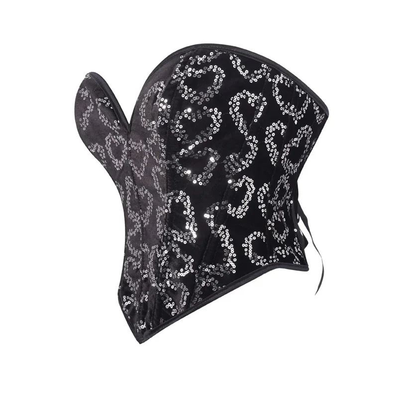 

Fashion Sexy Corset Crop Tops Vest Sequins Corset Crop Tops Off Shoulder Lingerie Slimming Overbust Bustier For Women