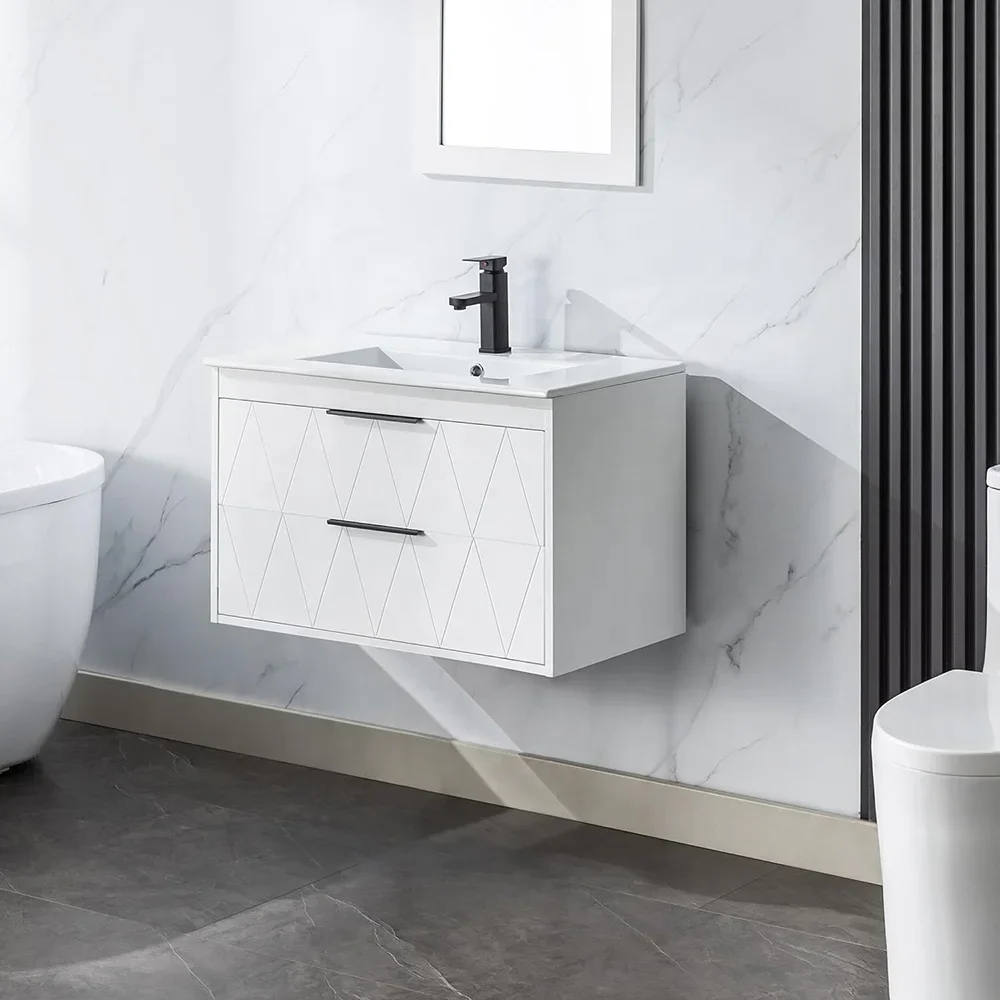 

-30 Bathroom Vanity with Sink Combination Wall Mounted Floating Cabinet Bathroom Line - Modern Collection Bathroom Vanity