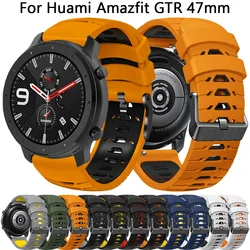 Pulseira de silicone para Xiaomi Huami Amazfit GTR, 22mm, 47mm, 2, 2e, Stratos 3 Strap, Pulseira para Amazfit GTR 4, Pulseira 3pro