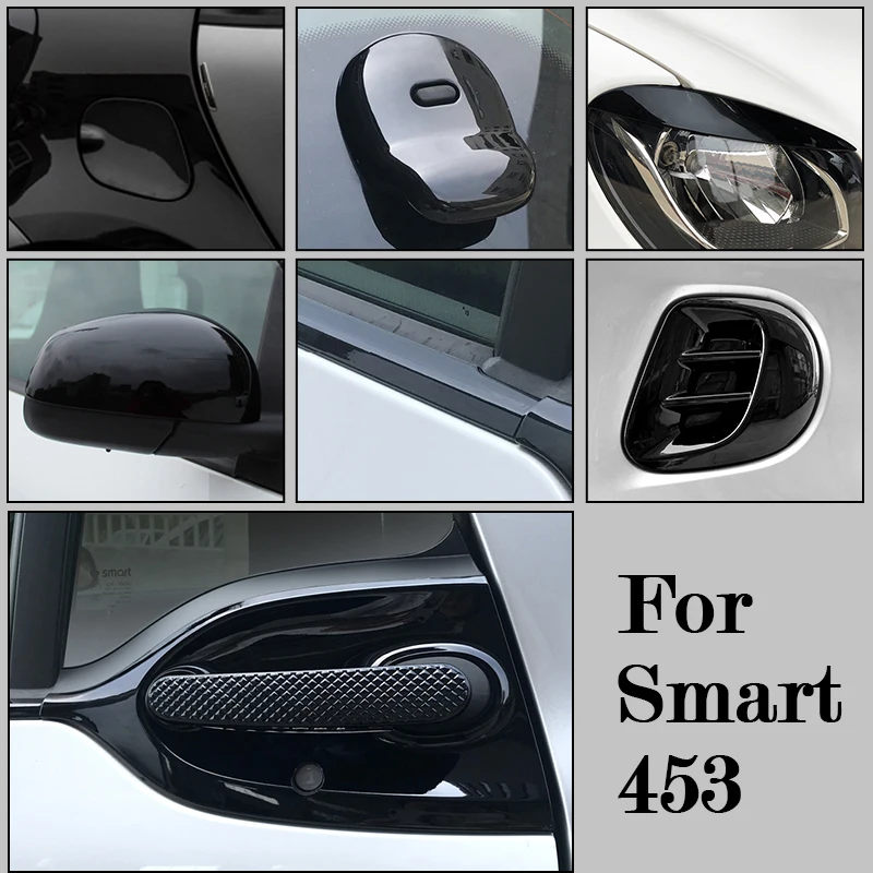 

Car Exterior Modification Accessories Black Style ABS Plastic Cover Door Handle Decorative Sticker For Smart 453 Fortwo Forfour