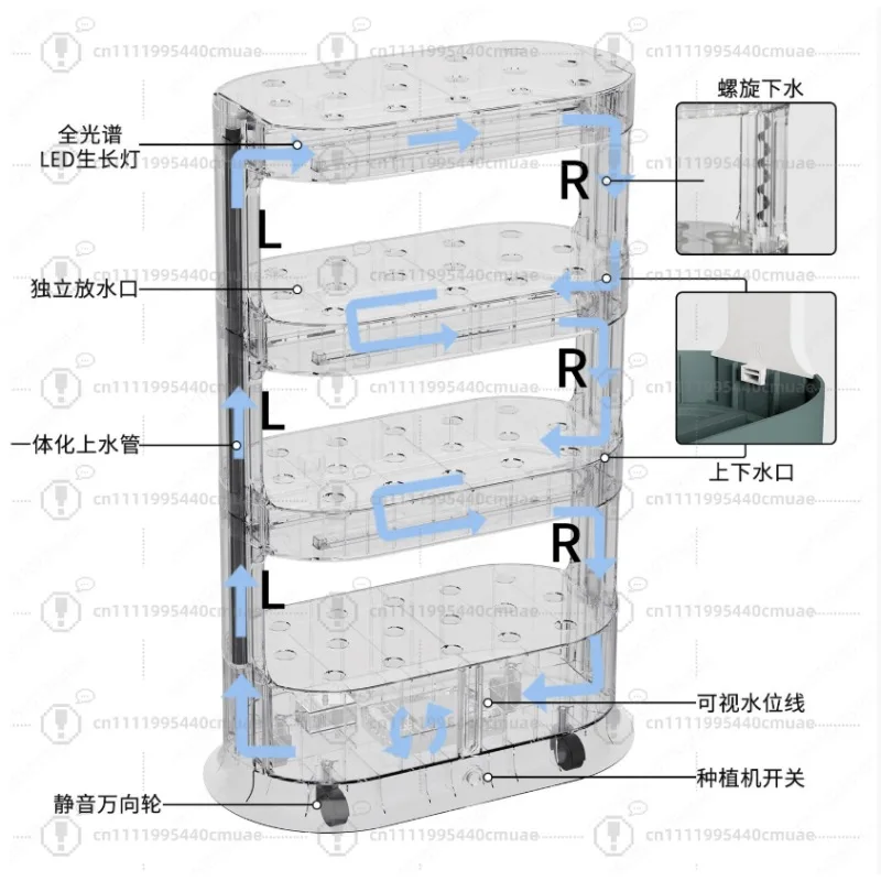 Hydroponics Soilless Cultivation Flowerpot Hydroponic Planting Machine Multi-layer Growing System Vegetable  Box Smart