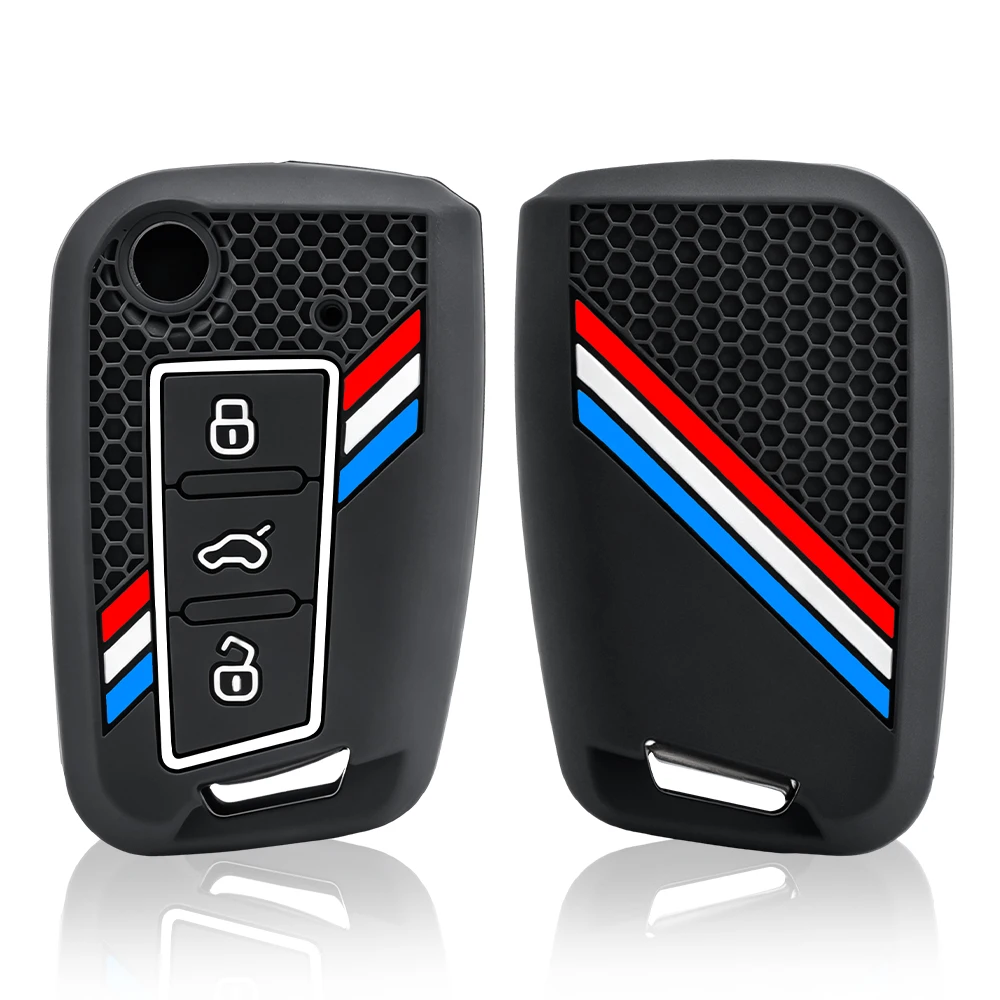 For VW golf 7 GTI POLO T-Cross T-Roc touran Tiguan Skoda Octavia Rapid kodiaq Fabia Seat Ibiza leon Ateca Arona key case cover
