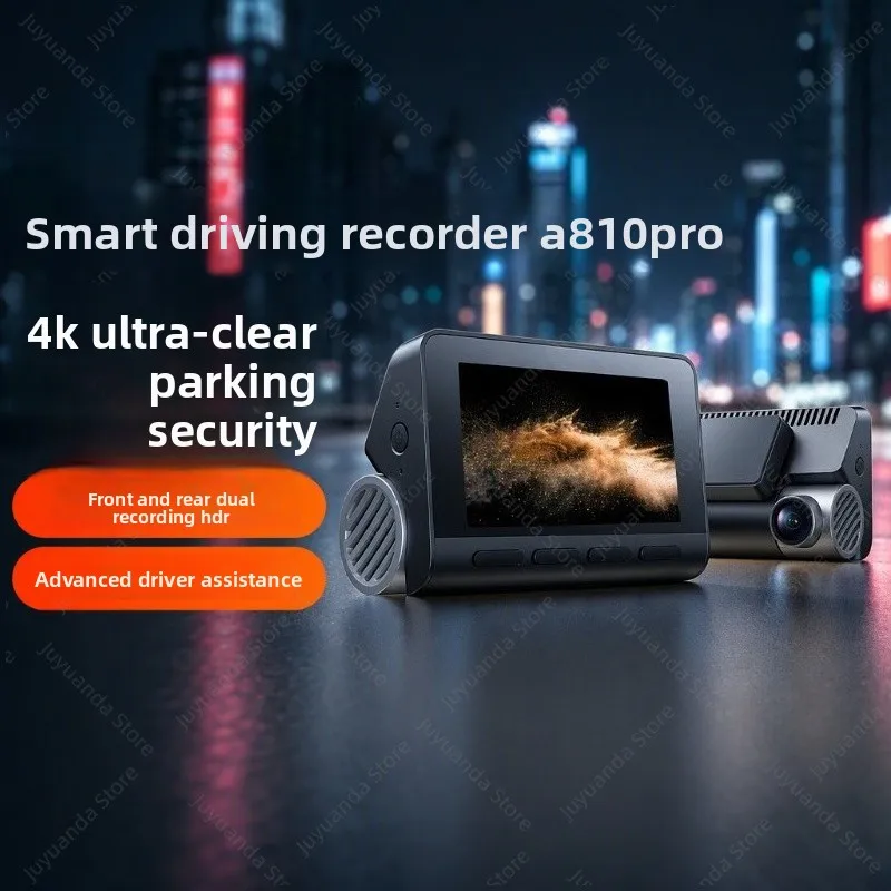 Driving Recorder 4K Ultra-clear Front and Rear Dual Recording HDR Parking Monitoring Intelligent Driving Assistance A810 Pro