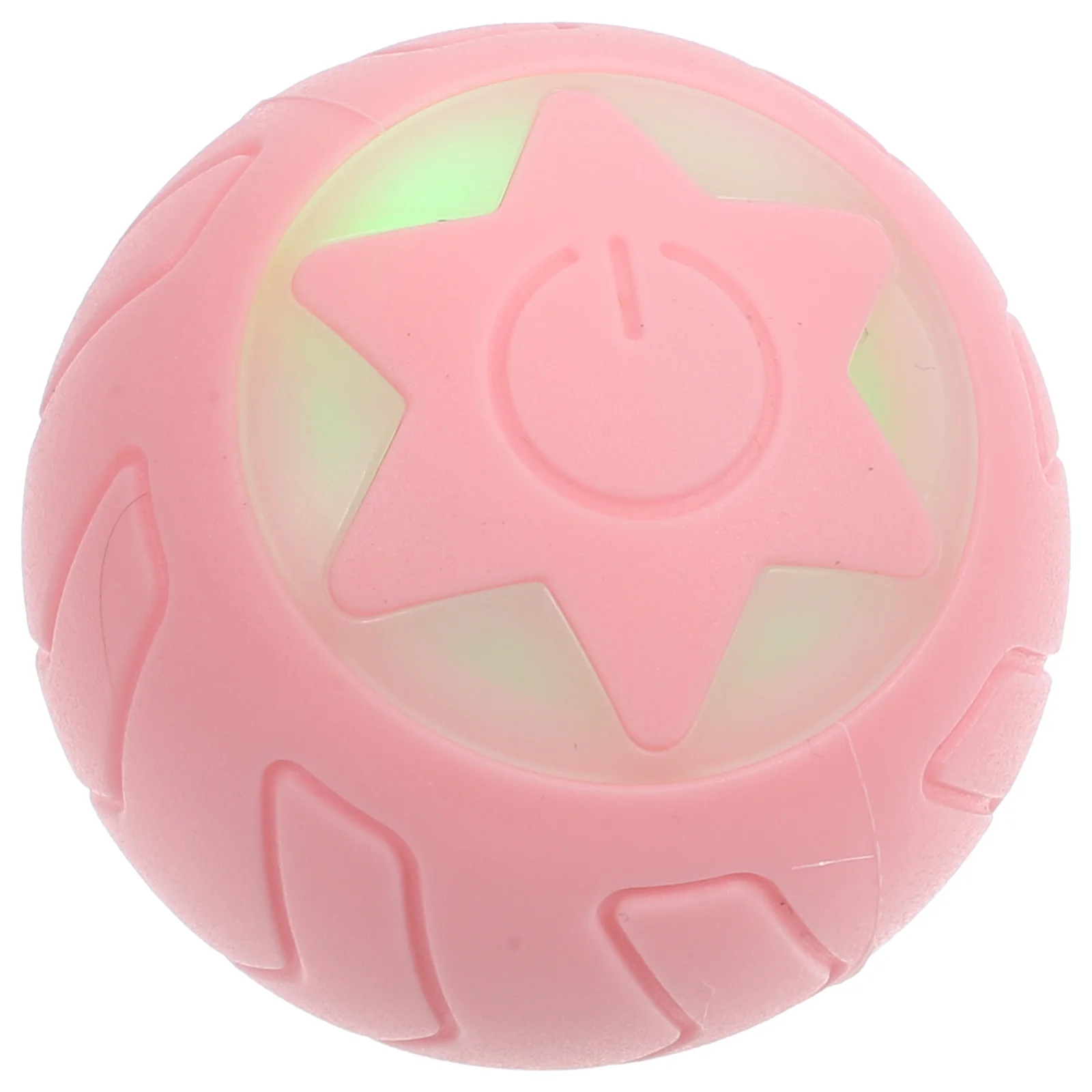 Smart USB Rechargeable Interactive Cat Toy Ball with Colorful Light Star Pattern (star Rolling - Pink) Funny Balls Silica Gel