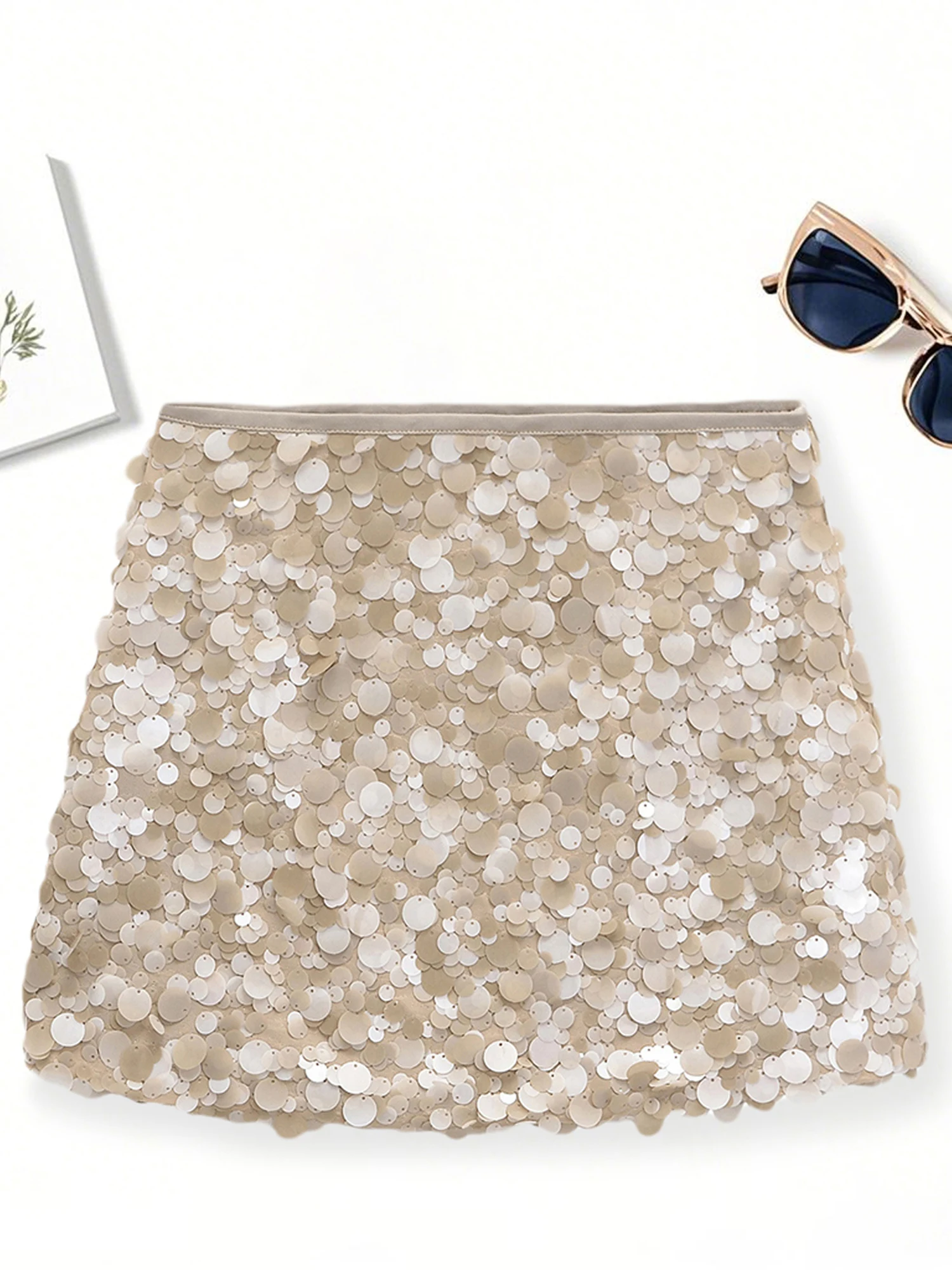 女性のキラキラスパンコールミニスカートセクシーフィットボディコンスカート夏のクラブウェアやナイトアウトパーティー用